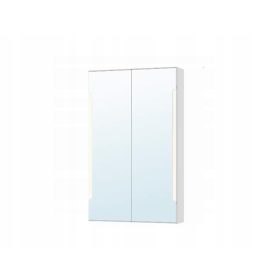    STORJORM 2 ajtós tükrös szekrény LED világítással, fehér, 60x14x96cm