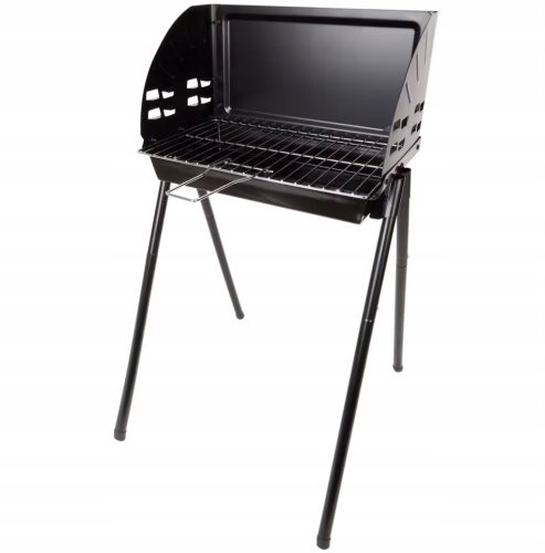  HAJTHATÓ FÉM faszén BBQ grill 39cm x 23cm magasság 73cm