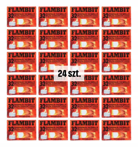  Flambit öngyújtó grillre, tűzhelyre, kandallóra, 32 kockás - 24 db-os készlet