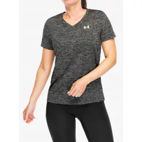  Under Armour Tech V-Twist női edzőpóló fekete/fehér L