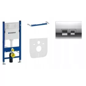    GEBERIT UP100 DUOFIX WC KERET H112 DELTA + DELTA 50 GOMBOS FÉNYES KRÓM