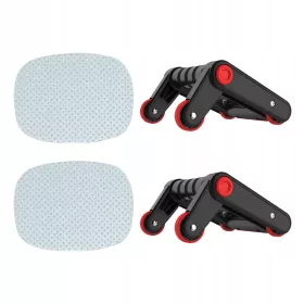    4 Wheels Ab Roller Fitness Equipment with Mat Noise Abdominal Roller for