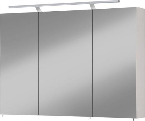  TORINO tükör fürdőszoba szekrény tükör 100 cm LED polc fehér fényes