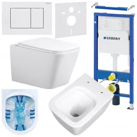    REJTETT WC SZETT GEBERIT DUOFIX KERETES TÁL RAIN-WH-03 FEHÉR GOMB