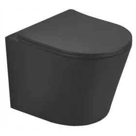    VELDMAN Fekete WC-csésze SOFIA BLACK MAT innovatív RIMLESS TORNADO rendszer