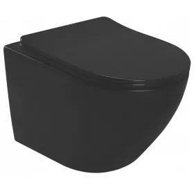    VELDMAN FEKETE vécécsésze RIMLES TORNADO VILA BLACK SLIM PREMIUM ÜLÉS