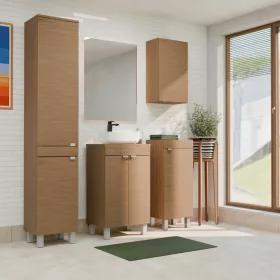    Fürdőszoba szekrények készlet a mosdókagyló alatt, pult oszlopos, lágyan záródó polc