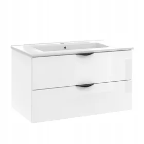  Vera II fehér függő szekrény kerámia mosdóval 80 cm