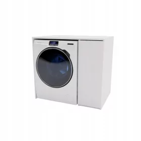    Mosógép szekrény fürdőbe, mosógép polc, fehér, beépíthető, fehér