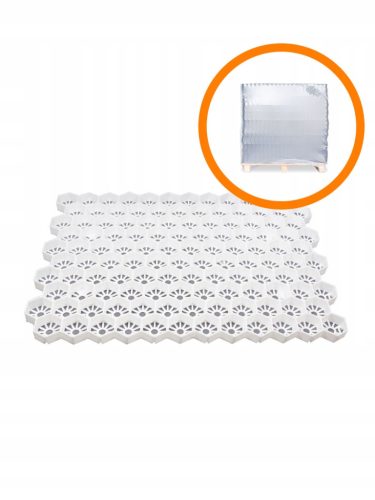  GEOKRATA raklap - EasyGravel 3XL gyeprács, fehér, 35,82 m²