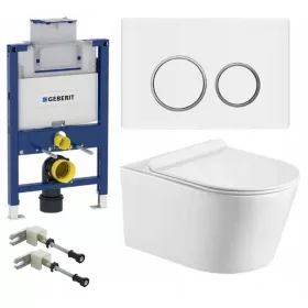    WC SZETT GEBERIT DUOFIX OMEGA LOW 82cm keret + wc csésze + fehér gomb