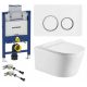  WC SZETT GEBERIT DUOFIX OMEGA LOW 82cm keret + wc csésze + fehér gomb