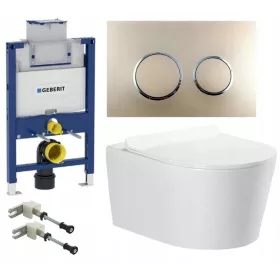    WC SZETT GEBERIT DUOFIX OMEGA LOW keret 82cm + wc csésze + arany gomb