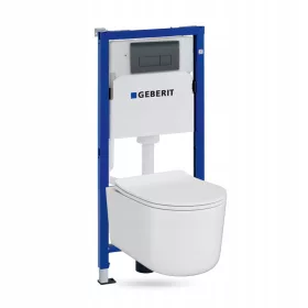    GEBERIT DUOFIXBASIC készlet + FEKETE delta gomb + wc csésze