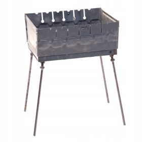    MANGÁL 6 NYÁRSHOZ SZÉN GRILL ÖSSZEHAJTHATÓ FÉM GRILL 2MM