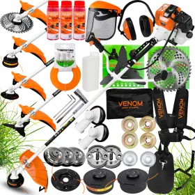    ERŐS BENZIN BOCSÓVÁGÓ VÁGÓ 7,2 LE MOTOR 3xFEJ 2xTÁRCSA 20IN1 KÉSZLET