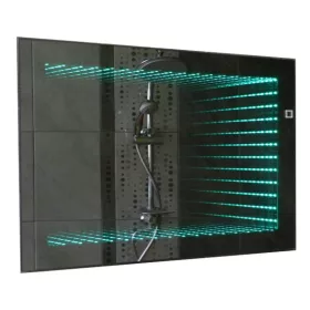    LED-es megvilágítású tükör 80x60 cm téglalap alakú J127 rózsa arany keretben