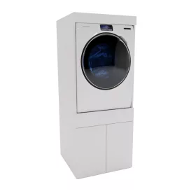    Mosógép szekrény fürdőszobába, mosógép polc, beépített fehér fiók, tálca