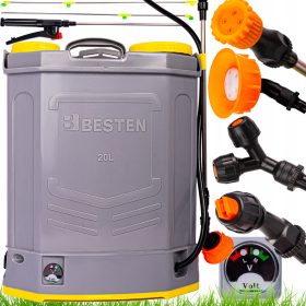    AKKUMULÁTORRA TÖRTÉNŐ ELEKTROMOS KERTI PERMETEZŐ 20L HÁTIZSÁK LANCE + FÚVÓKOK