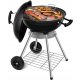  FEKETE KEREK GOLYÓS SZÉN GRILL