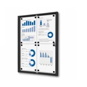 Információs vitrinek 4xA4 fekete reklámvitrinek 50x70 cm