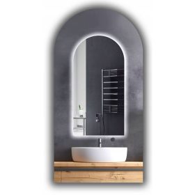    LED FÉLOVÁLIS TÜKÖR 60x120 FÜRDŐSZOBA VILÁGÍTÁS FÉLOVÁLIS LED