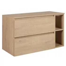    Fürdőszoba akasztós szekrény mosdóhoz 100 polcos előlapok világos tölgy asztallap