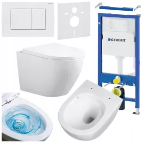    REJTETT WC SZETT GEBERIT DUOFIX KERETES TÁL FLOW-WH-02 FEHÉR GOMB