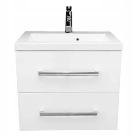  Fürdőszoba szekrény mosdóval MNcolor 60x31x53 cm fehér