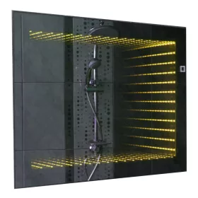    Nagy, 60x100 cm-es LED-es tükör a mosdókagyló fölé vágva, tökéletes fürdőszobához és sminkhez