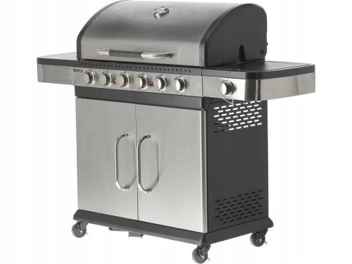  GÁZ KERTI GRILL 20 kW YATO ROZSDAMENTES ACÉL Tömör öntöttvas Rács