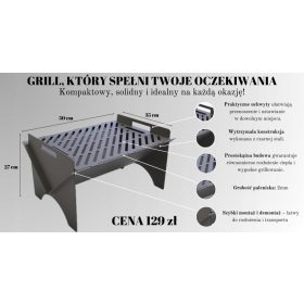  ÖSSZEHAJTHATÓ GRILL KÖNNYŰ GYORS ÖSSZESZERELÉS
