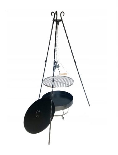  KERTI GRILL ÁLLVÁNY INOX RÁCS 45cm + KANDALLÓ 50cm