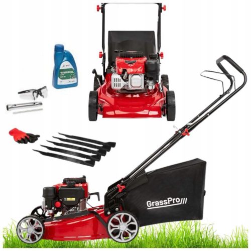  GrassPro GP500 benzines fűnyíró, vágási szélesség 46 cm, kapacitás 70 l-es szemetes