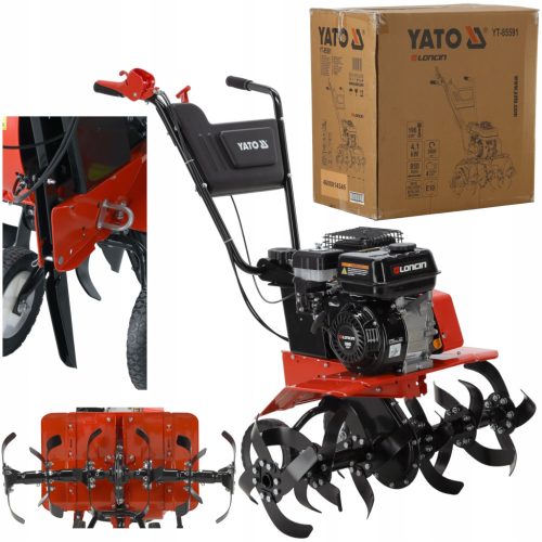  YATO BENZIN MŰVELŐ TALAJKULTIVÁTOR 85 cm LONCIN 196 cm³ 5,58 LE