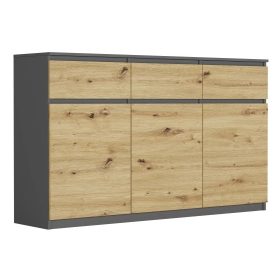 Mobene Modern komód 120 x 40 x 98cm antracit matt