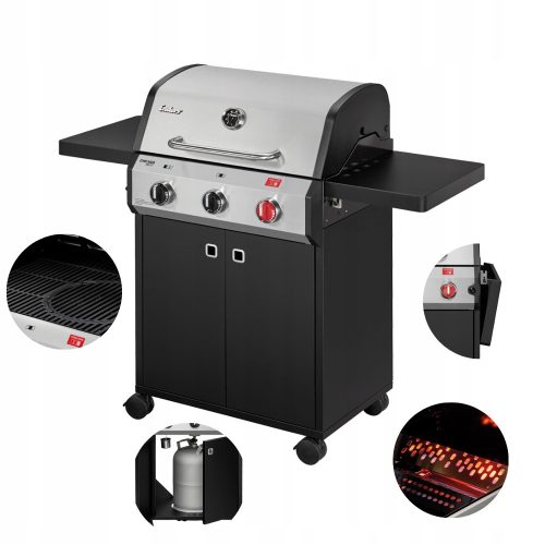  Enders Chicago Next 3 R Turbo 10.6kW gázgrill, öntöttvas polcos rács