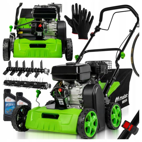  LEVEGŐZETŐ BENZIN FŰ RÉSZESÍTŐ 40CM KOSÁR 50L KÉT GÖRGŐS LEVEGŐ