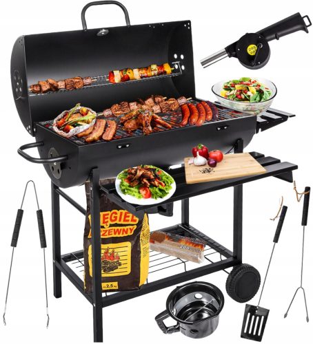  KERÉKES SZÉN GRILL, POLCOK, BBQ BRIKETGRILL, GRILL&CHILL