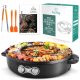  Kerek elektromos asztali grill forró edényrel 2 az 1-ben SILVERCREST 1800 W