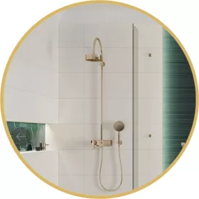    Tükör vastag arany antik keretben 170x80 nedvességálló U40