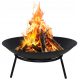  KERTI KANDALLÓ 60cm FÉM FEKETE TÁBORTÜZES GRILL BOSTROS ACÉLHOZ