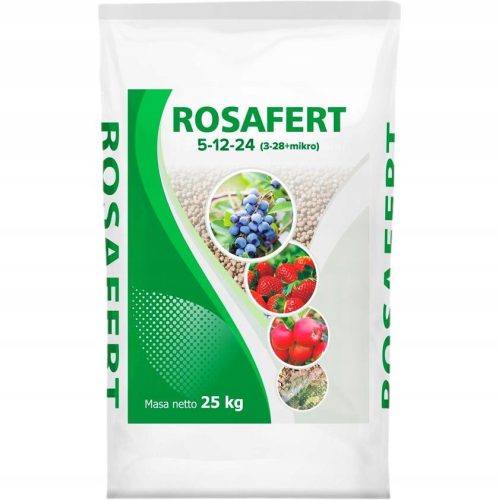  NPK MÁGNÉZIUM KÉNES MŰTRÁGYA ROSAFERT 5-12-24 25KG ZÖLDSÉGEKHEZ KLÓRIDMENTES