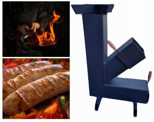  Rakéta tűzhely kerti grill tűzhely turista tűzhely 100x100x2mm
