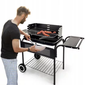  Kerti faszén grill |. 53x34 kerekek |