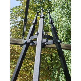    Grills Állvány egyenes hajtókarral, tüskével és hajtókarral 80-100 cm-es rácshoz