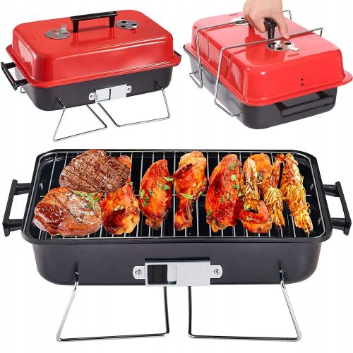  BBQ faszén grill 48 x 28 cm