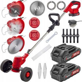  Akkus bozótvágó kerekekkel 20V 800W 2x2.0Ah Bozótvágó