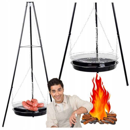  KERTI GRILL KERTI TÜZGAZDA, FÉM ÁLLVÁNY AKGASZTÓ RÁCSSAL