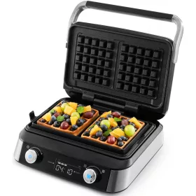    Yoer 2 NAGY WAFFLES gofrisütő +4 automatikus program + Ropogósság állítás